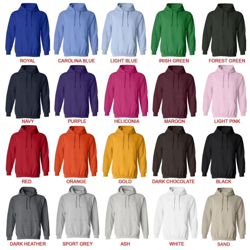 hoodie color chart - Chococat Merch