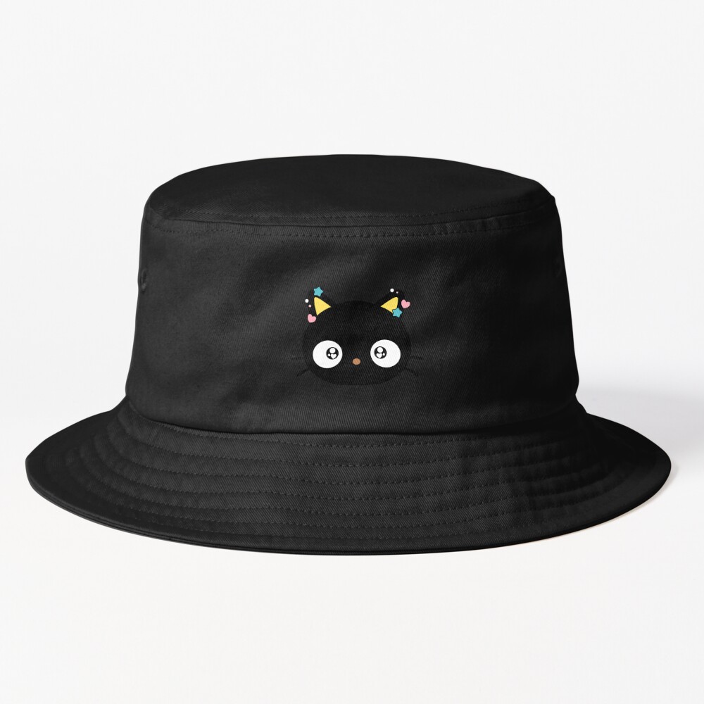 Kawaii Black Cat Bucket Hat